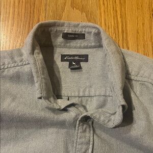 Eddie Bauer Light Gray Button-Up Shirt
